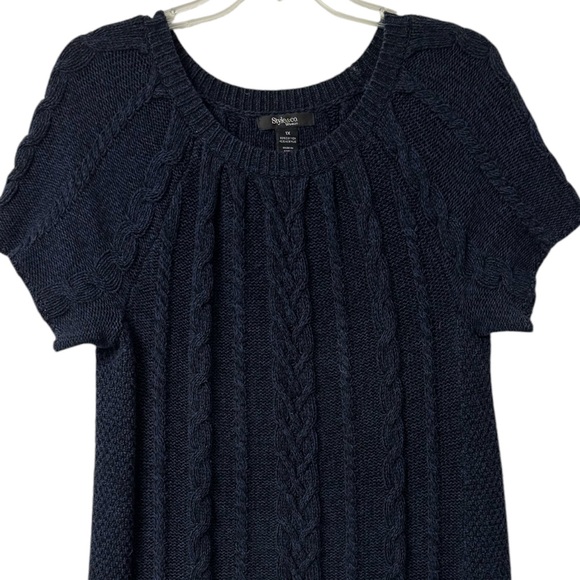 Style & Co Navy Cable Knit Tunic Sweater
Size 1X - Picture 5 of 10